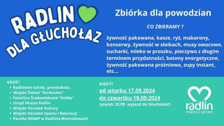 Radlin dla Głuchołaz – zbiórka dla powodzian